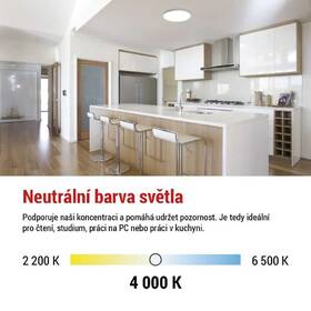 LED stropné svietidlo EMOS FLORI, kruh 42cm, 22W, 2200lm, neutrálna biela biele

 obrázok produktu 4 z 5