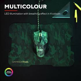 Myš Trust GXT 781 Rixa Camo Gaming & Mouse Pad čierna/zelená

 obrázok produktu 8 z 13