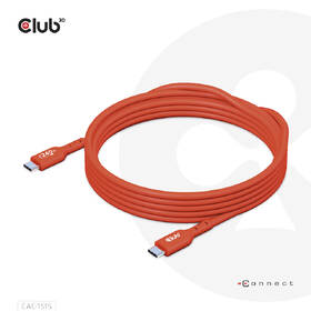 Kábel Club3D USB-C 240W, 4m červený

 obrázok produktu 1 z 4
