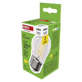 LED žiarovka EMOS Filament Mini Globe, 1,8 W, E27, neutrálna biela 

 obrázok produktu 6 z 7