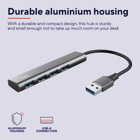 USB Hub Trust Halyx Aluminium USB/4x USB 3.2 Gen1 strieborný

 obrázok produktu 6 z 10