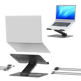 Dokovacia stanica PORT CONNECT 2v1 USB-C Notebook Stand, 2x4K čierna

 obrázok produktu 10 z 10