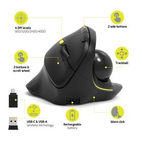 Myš PORT CONNECT ERGONOMIC TRACKBALL čierna

 obrázok produktu 9 z 9