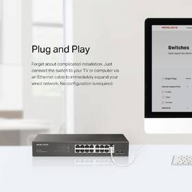 Switch Mercusys MS116GS, 16 port, Gigabit čierny

 obrázok produktu 6 z 13