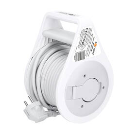 Kábel predlžovací na bubne Solight 3 zásuvky, 10m, 3x 1,0mm2 sivý/biely

 obrázok produktu 2 z 5