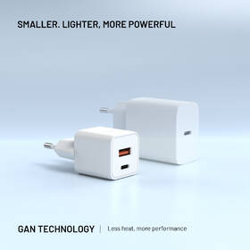 Nabíjačka do siete FIXED GaN Mini s USB-C, USB, 30W biely

 obrázok produktu 4 z 8