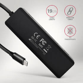 USB Hub Axagon 4x USB/USB-C, kábel USB-C 19cm čierny

 obrázok produktu 4 z 4