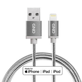 Kábel GND USB / lightning MFI, 2m, opletený Titanium

 obrázok produktu 1 z 2