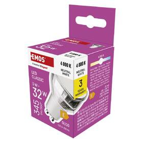 LED žiarovka EMOS bodová, 3W, 345lm, GU10, neutrálna biela 

 obrázok produktu 5 z 13