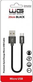 Kábel WG USB-A/micro USB, 20 cm čierny

 obrázok produktu 2 z 2