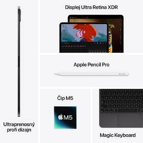 Tablet Apple iPad Pro 11" M5 Wi‑Fi 256 GB štandardné sklo - kozmicky čierny 

 obrázok produktu 7 z 8