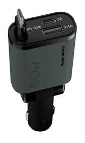 Adaptér do auta Mobile Origin 3in1 50W CA27 - USB-C, USB-A + USB-C kábel čierny/sivý

 obrázok produktu 2 z 13