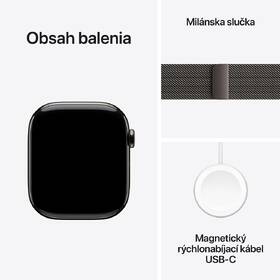 Inteligentné hodinky Apple GPS + Cellular 46mm bridlicovo sivý titán - bridlicovo sivý milánsky ťah - M/L 

 obrázok produktu 8 z 8