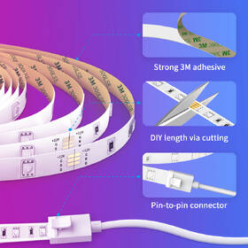 LED pásik Govee WiFi, RGB LED strip Light Smart,10m biely

 obrázok produktu 5 z 7