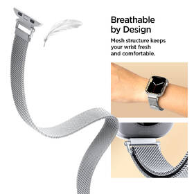 Remienok Spigen Metal Band na Apple Watch 42/41/40mm strieborný

 obrázok produktu 12 z 14