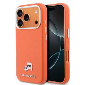 Kryt na mobil Karl Lagerfeld PU Karl and Choupette Heads Pins MagSafe na Apple iPhone 17 Pro oranžový

 obrázok produktu 1 z 6