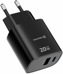 Nabíjačka do siete Swissten EDGE GaN 1x USB-C PD 20W/1x USB-A 18W QC čierna

 obrázok produktu 1 z 9