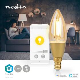 Inteligentná žiarovka Nedis SmartLife sviečka, Wi-Fi, E14, 470 lm, 4.9 W, Teplá Biela 

 obrázok produktu 4 z 5