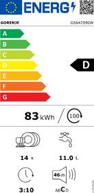 Umývačka riadu Gorenje GS642D90W biela

 obrázok produktu 1 z 12