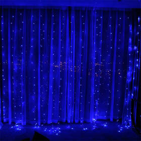 Vianočné osvetlenie ColorWay vnútorné, 300 LED, 3× 3m, 220–240V AC, modrá 

 obrázok produktu 6 z 11