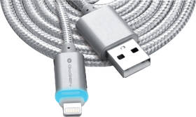 Kábel GoGEN USB/Lightning, 1m, oplietaný strieborný

 obrázok produktu 6 z 6