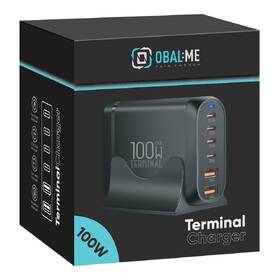 Nabíjačka do siete Obal:Me Terminal GaN 4xUSB-C/2xUSB-A, 100W čierna

 obrázok produktu 5 z 6