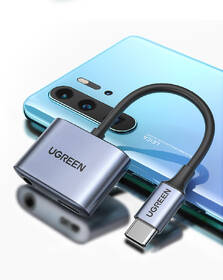 Redukcia UGREEN USB-C/USB-C PD + 3.5mm Jack sivá

 obrázok produktu 9 z 12
