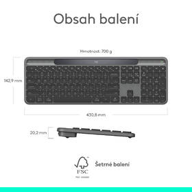Klávesnica Logitech Signature Slim Solar+, US sivá

 obrázok produktu 18 z 18