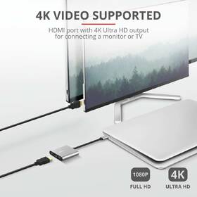 USB Hub Trust Dalyx 3v1 USB-C/USB, HDMI, USB-C PD 100W sivý

 obrázok produktu 7 z 8