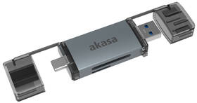 Čítačka pamäťových kariet AKASA AK-CR-12, 2in1, USB/USB-C 3.2 strieborná

 obrázok produktu 7 z 7