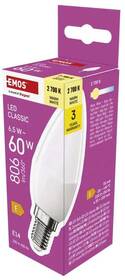 LED žiarovka EMOS Classic Candle, 6,5 W, 806lm, E14, teplá biela 

 obrázok produktu 12 z 13