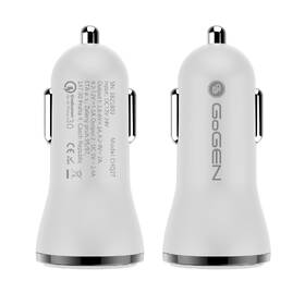 Adaptér do auta GoGEN CHQ 27, 2x USB, 2,4A s funkciou rýchlonabíjania QC 3.0 biela

 obrázok produktu 2 z 3
