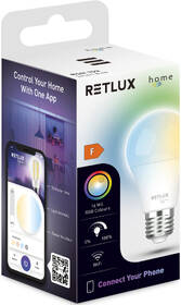 Inteligentná žiarovka RETLUX RSH 102, A60, E27, 9W, RGB, CCT 

 obrázok produktu 9 z 9