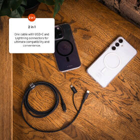 Kábel FIXED USB-C/USB-C a Lightning, PD, 60W, MFi, 2m sivý

 obrázok produktu 5 z 8