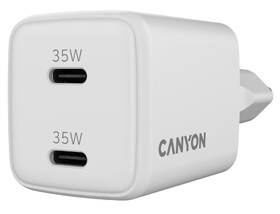 Nabíjačka do siete Canyon GaN 2xUSB-C 35 W biela

 obrázok produktu 1 z 5