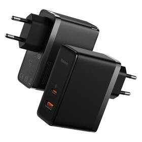 Nabíjačka do siete Baseus GaN5 Pro, USB-C + USB-A 100W čierna

 obrázok produktu 4 z 10