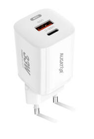 Nabíjačka do siete Aligator Power Delivery 33W, USB-C + USB-A + kábel pre Apple biela

 obrázok produktu 1 z 2