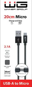 Kábel WG USB-A/micro USB, 20 cm čierny

 obrázok produktu 1 z 2