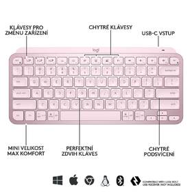 Klávesnica Logitech MX Keys Mini, US ružová

 obrázok produktu 4 z 8