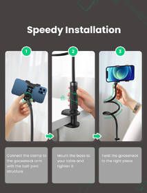 Držiak na mobil UGREEN Flexible Long Arm čierny

 obrázok produktu 6 z 9