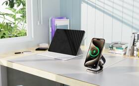 Bezdrôtová nabíjačka Cubenest SQ312 Pro, 3v1, Qi2, MagSafe - titánová 

 obrázok produktu 16 z 16