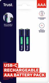 Batéria nabíjacia Trust AAA, USB-C, 2ks 

 obrázok produktu 7 z 7