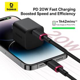Kábel Baseus Dura USB-C/Lightning, 20W, 1m čierny/červený

 obrázok produktu 11 z 16