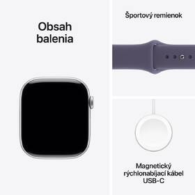 Inteligentné hodinky Apple GPS 42mm strieborný hliník - hmlisto fialový športový remienok - S/M 

 obrázok produktu 7 z 7