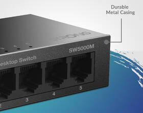 Switch Strong SW5000M 5-Port Gigabit kovový

 obrázok produktu 6 z 12
