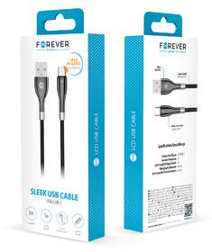 Kábel Forever Sleek USB/USB-C, 3 A, 1 m čierny

 obrázok produktu 1 z 1