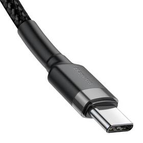 Kábel Baseus Cafule USB-C/USB-C, PD 2.0 60W, 2m čierny/sivý

 obrázok produktu 2 z 7