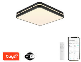LED stropné svietidlo IMMAX NEO LITE PERFECTO SMART, štvorec, 30cm, 24W, TUYA Wi-Fi čierne

 obrázok produktu 2 z 7