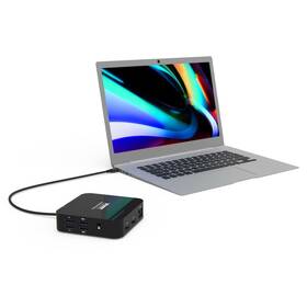 Dokovacia stanica PORT CONNECT 10v1, 2x4K Display Port, 5x USB-A, USB-C 85W PD, Ethernet, SD čierna

 obrázok produktu 7 z 10