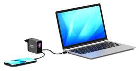 Sieťový adaptér PORT CONNECT GaN2 100W, 2x USB-C PD + USB-A QC, OLED displej 

 obrázok produktu 5 z 9